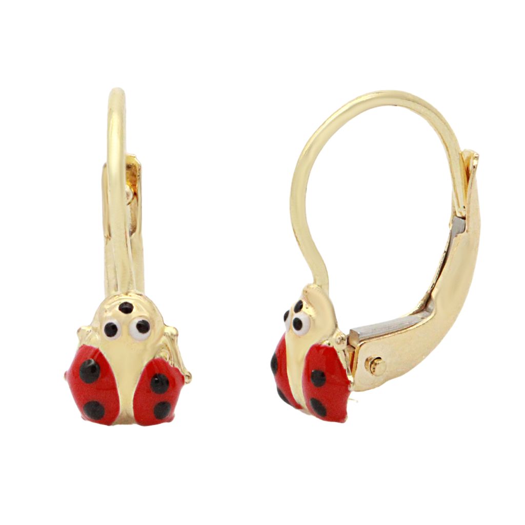 Cercei Copii Aur 14k Buburuza
