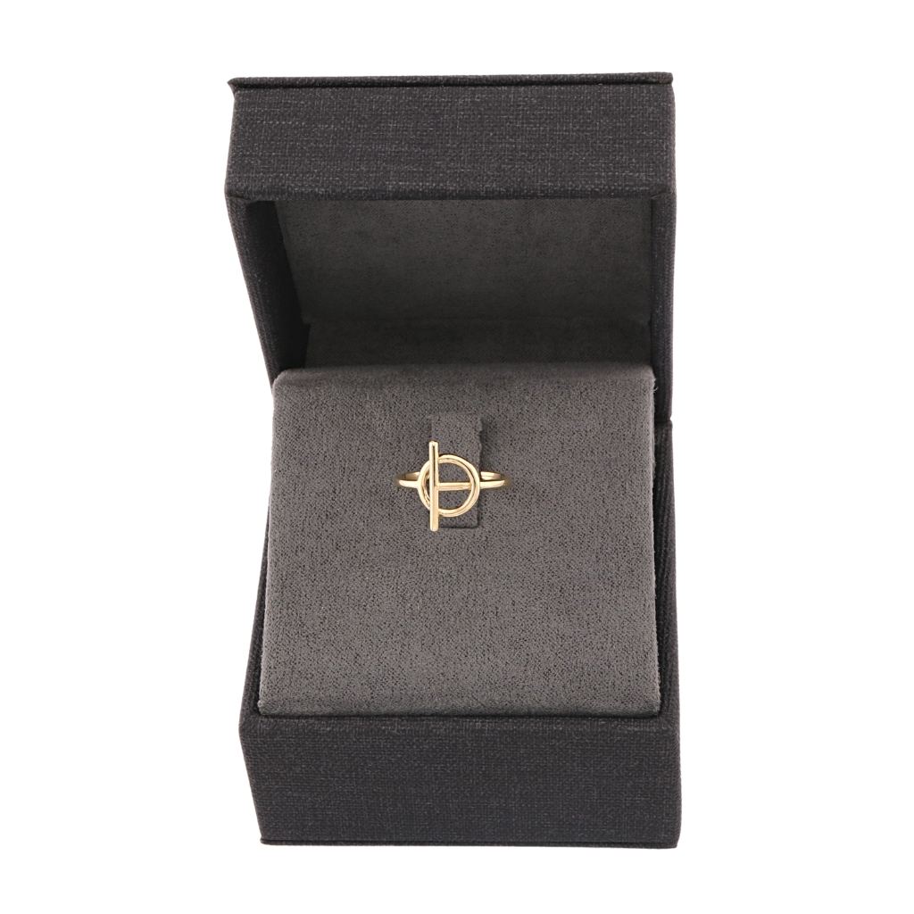 Inel Aur 14k Minimalist T-Bar