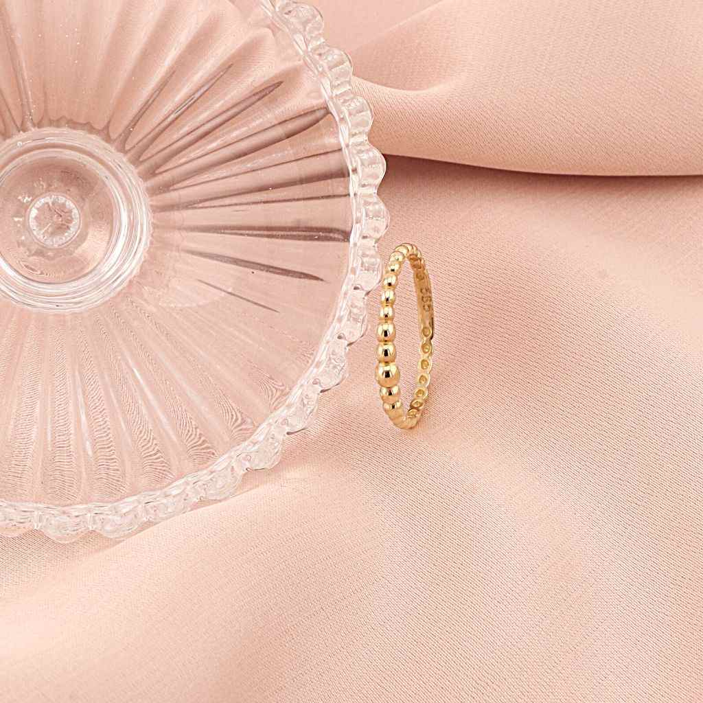 Inel Aur 14k cu Elemente Rotunde 3mm
