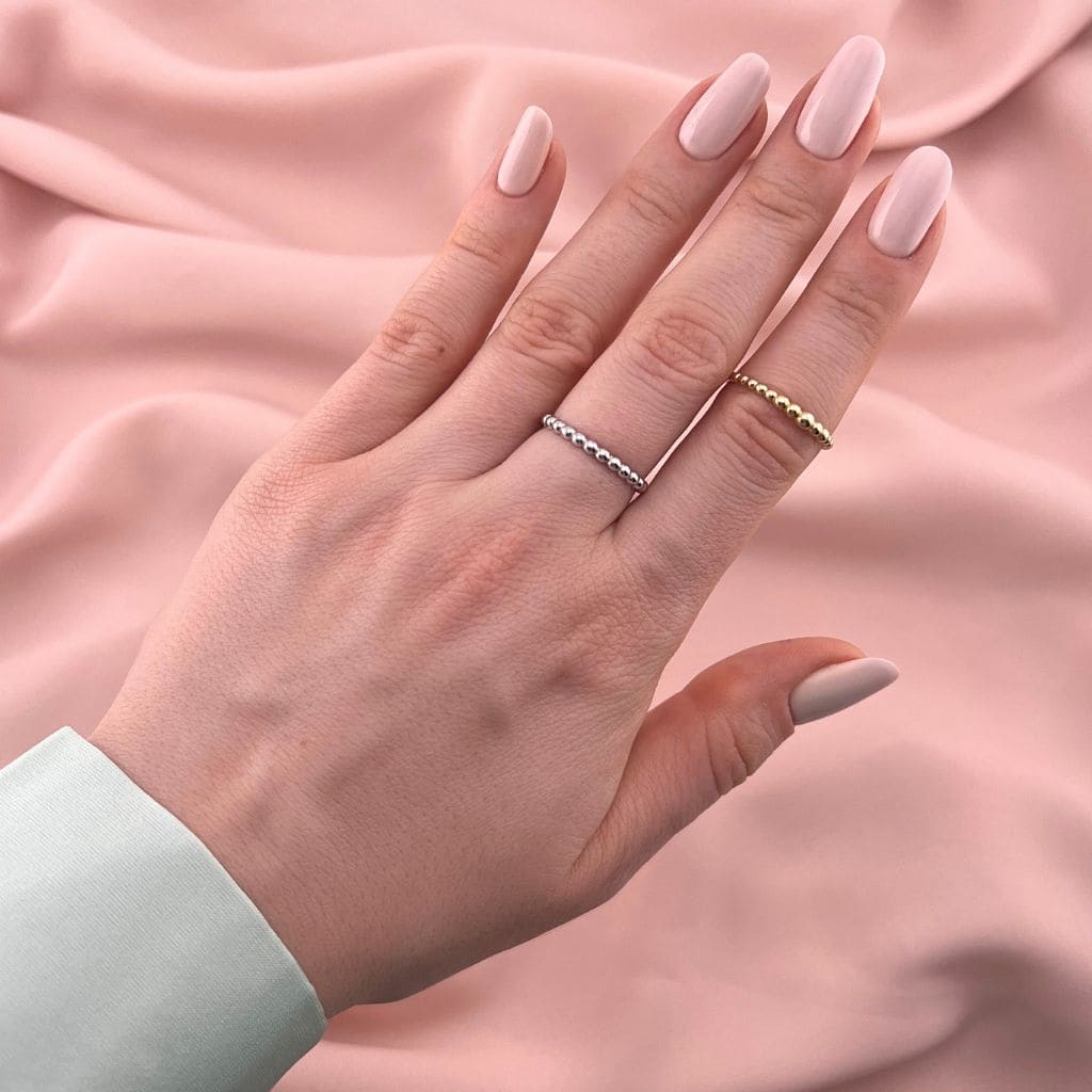 Inel Aur 14k cu Elemente Rotunde 3mm