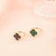 Inel Aur 14k Floare cu Malachit 1.3 cm