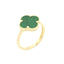 Inel Aur 14k Floare cu Malachit 1.3 cm