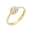 Inel Aur 9k Floare cu Pietre Zirconia