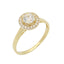 Inel Aur 9k Solitaire Halo
