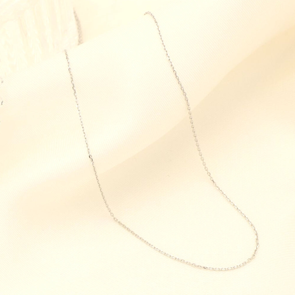 Lant Aur Alb 14k Clasic cu Zale 1 mm
