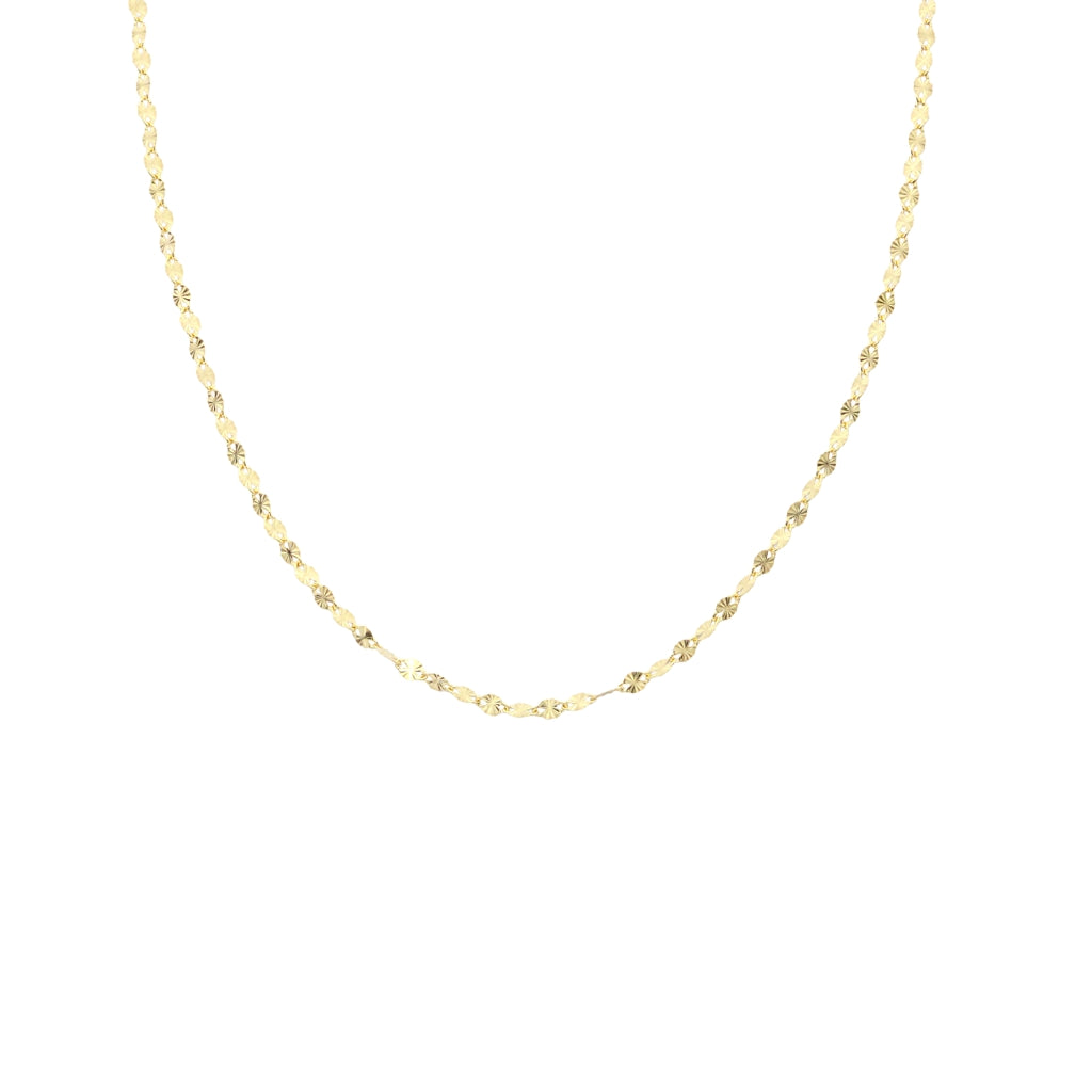 Lant Aur 14k Modernist Sequin Link