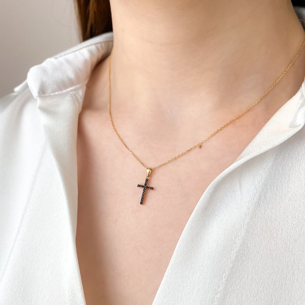 Pandantiv Aur 14k Cruce Reversibila