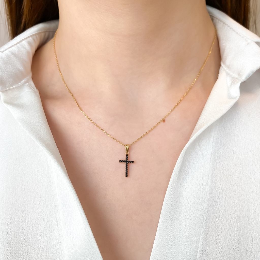 Pandantiv Aur 14k Cruce Reversibila