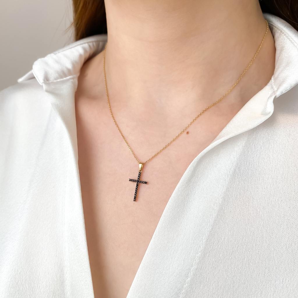 Pandantiv Aur 14k Cruce Reversibila