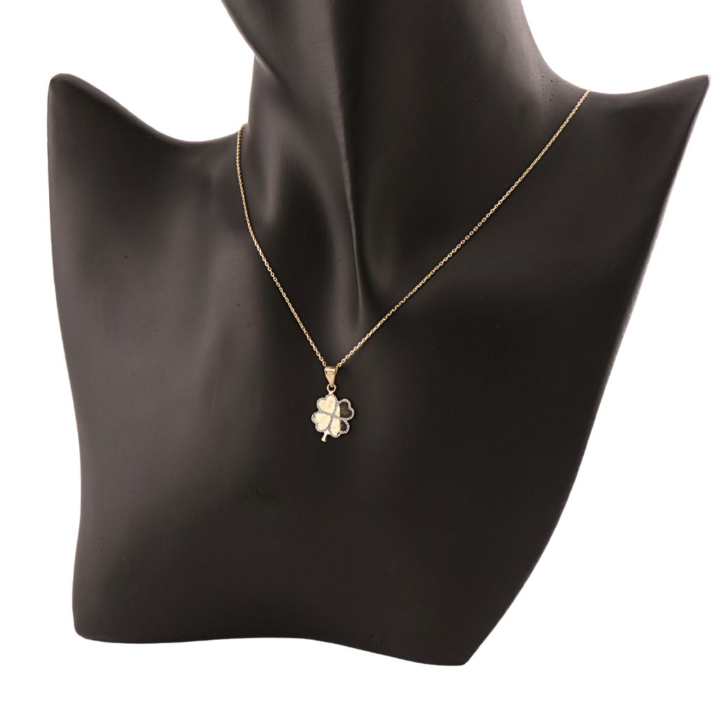 Martisor Pandantiv Aur 14k Trifoi Lucky Charm