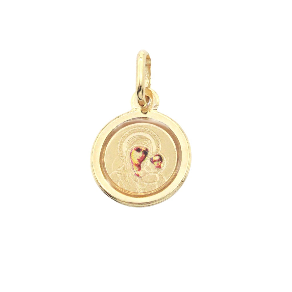 Pandantiv Aur 14k Icoana Rotunda