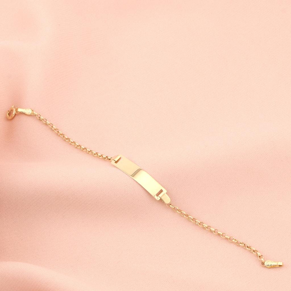 Bratara Aur 14k pentru Copii cu Placuta pentru Gravat