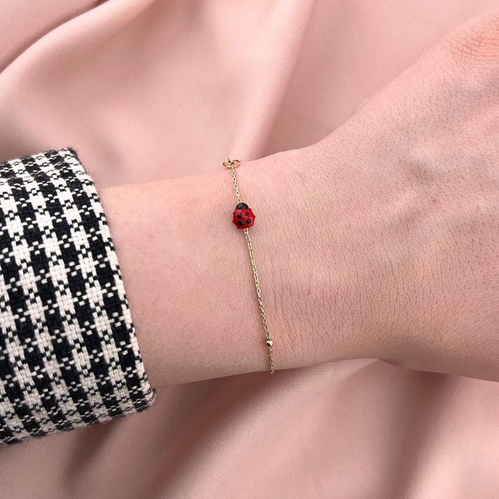 Bratara Copii Aur 14k Buburuza