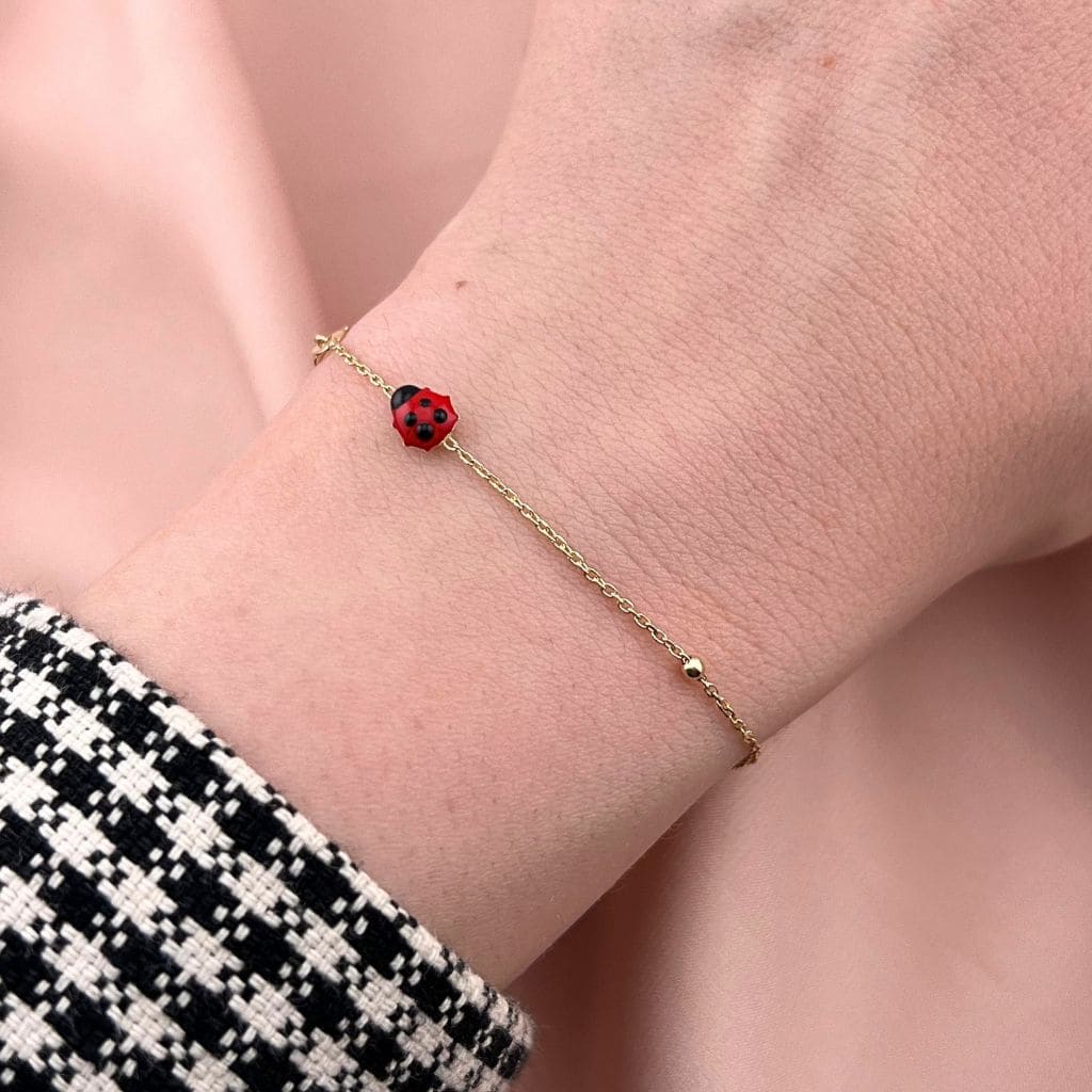 Bratara Copii Aur 14k Buburuza