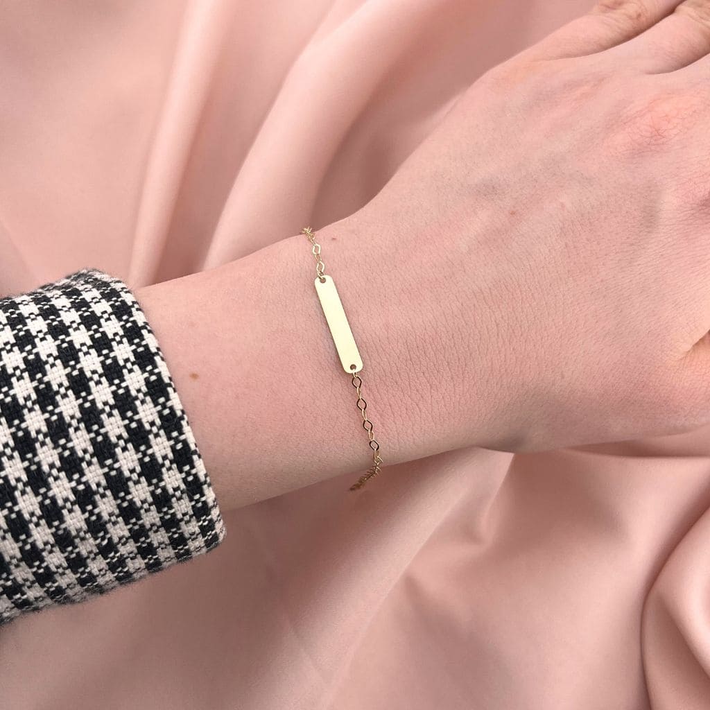 Bratara Copii Aur 14k Placuta de Gravat