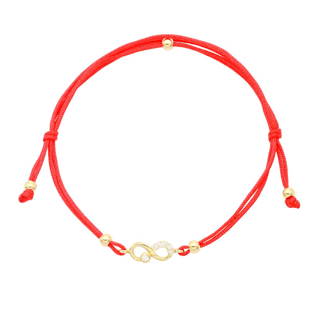 Bratara Snur Aur 14k Infinit cu Pietre Zirconia