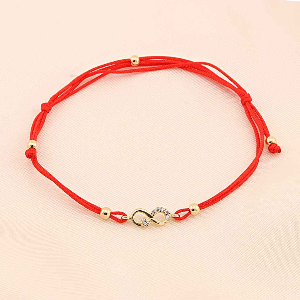 Bratara Snur Aur 14k Infinit cu Pietre Zirconia