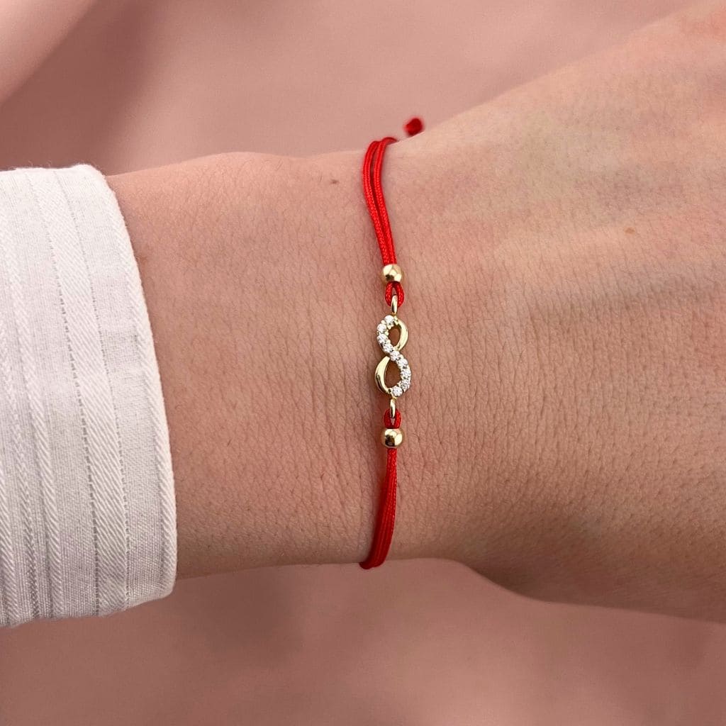 Bratara Snur Aur 14k Model Infinit cu Pietre Zirconia
