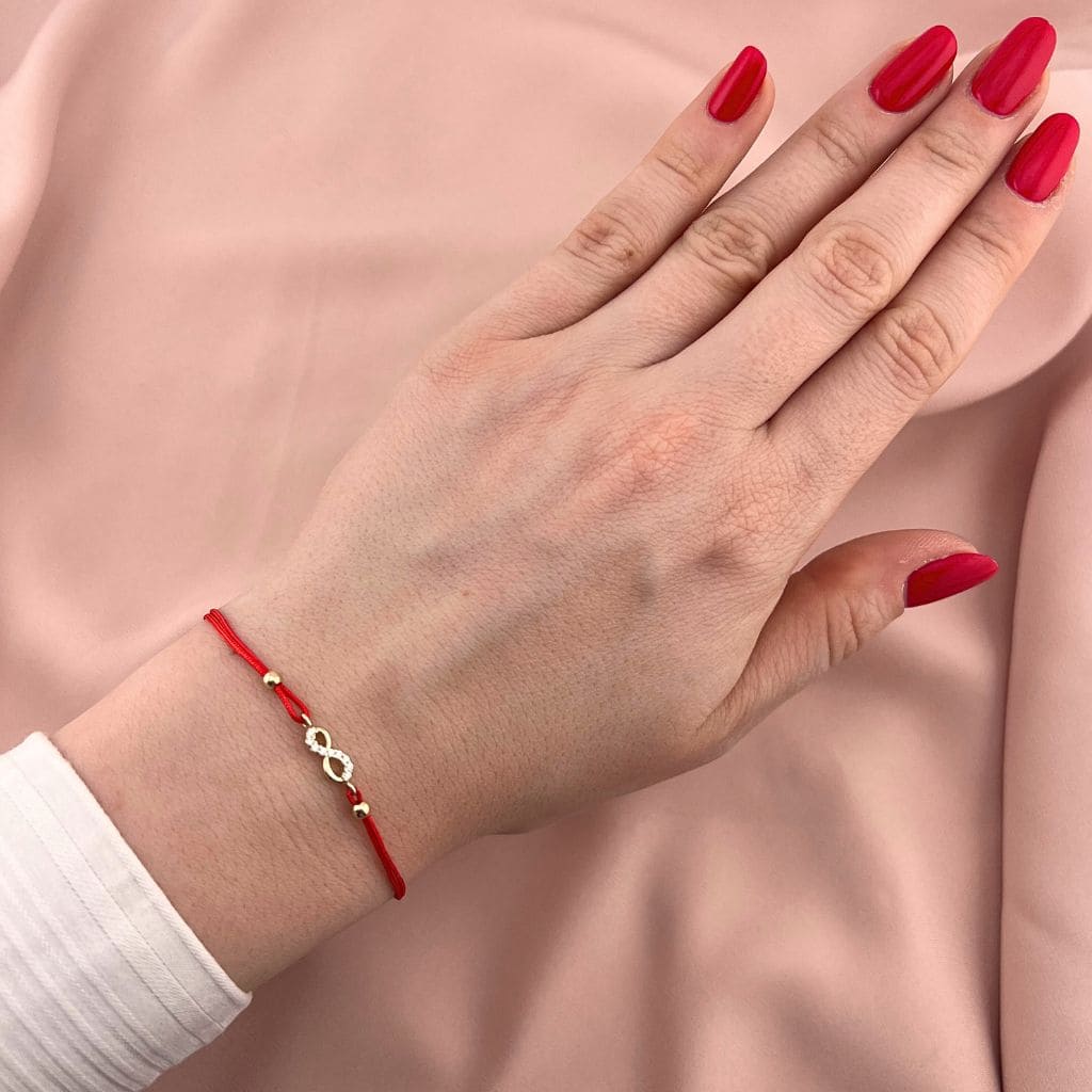 Bratara Snur Aur 14k Model Infinit cu Pietre Zirconia