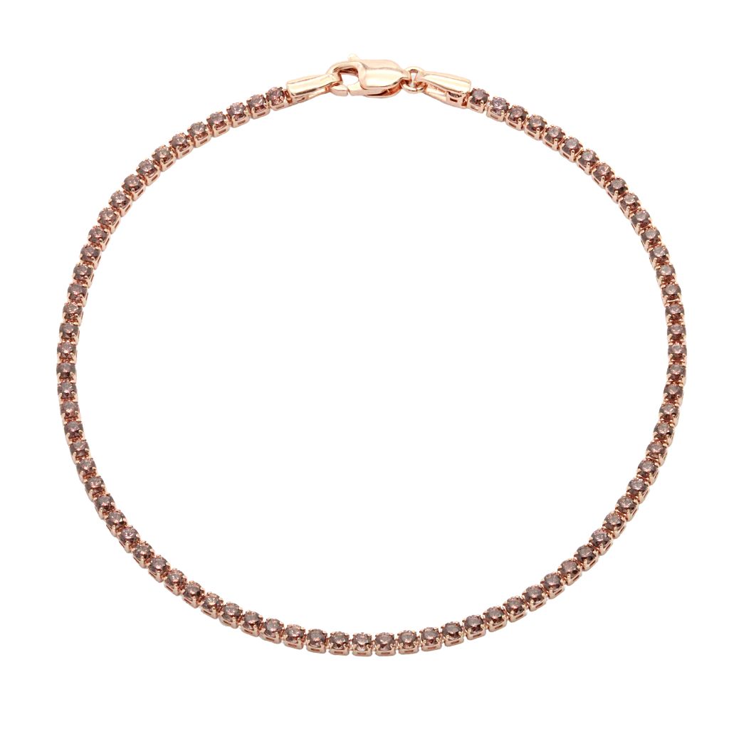 Bratara Tennis Aur Roz 14k Pietre Zirconia Maro