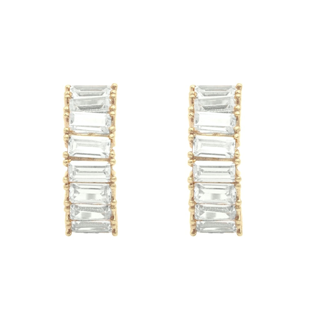 Cercei Aur 14k Eternity cu Pietre Zirconia