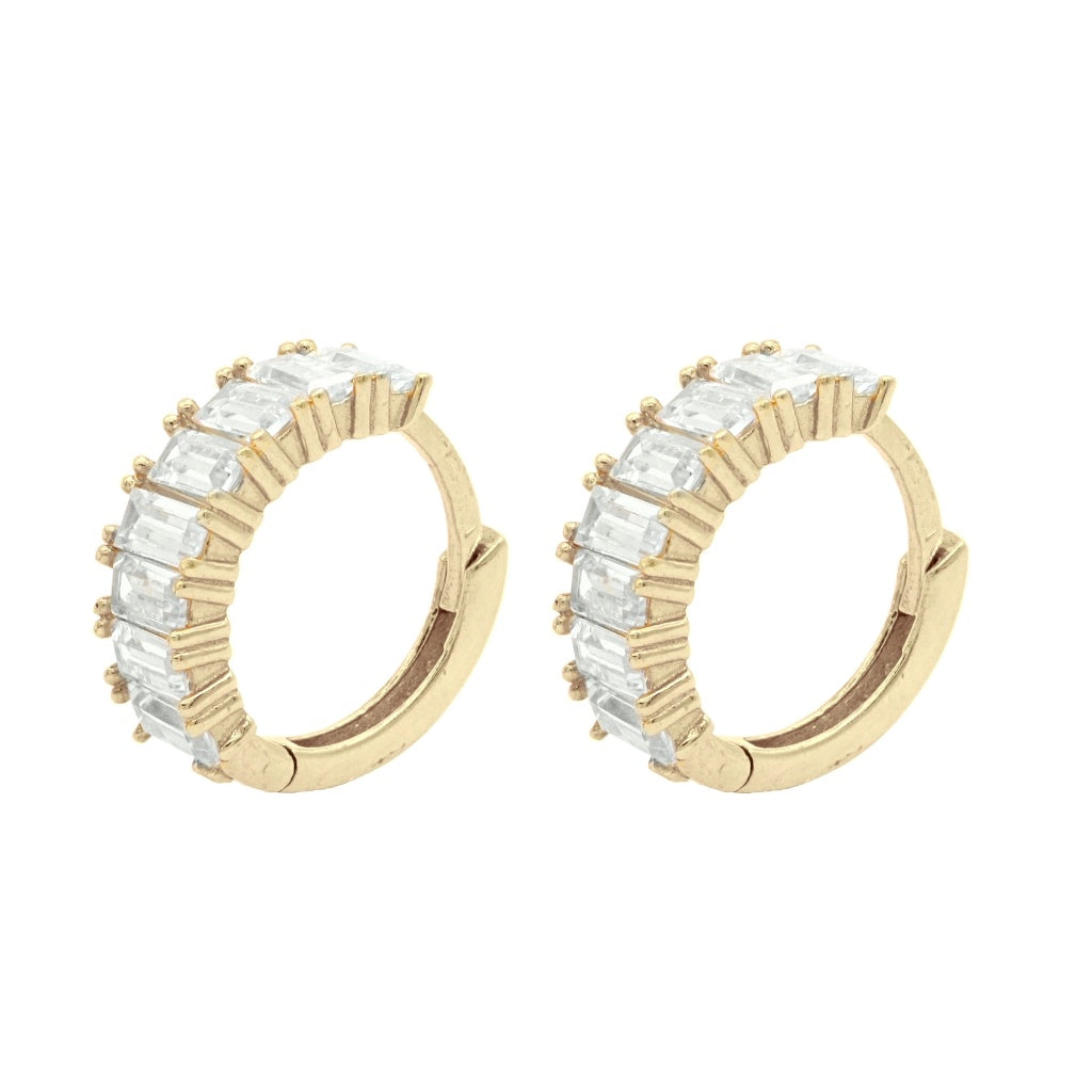 Cercei Aur 14k Eternity cu Pietre Zirconia