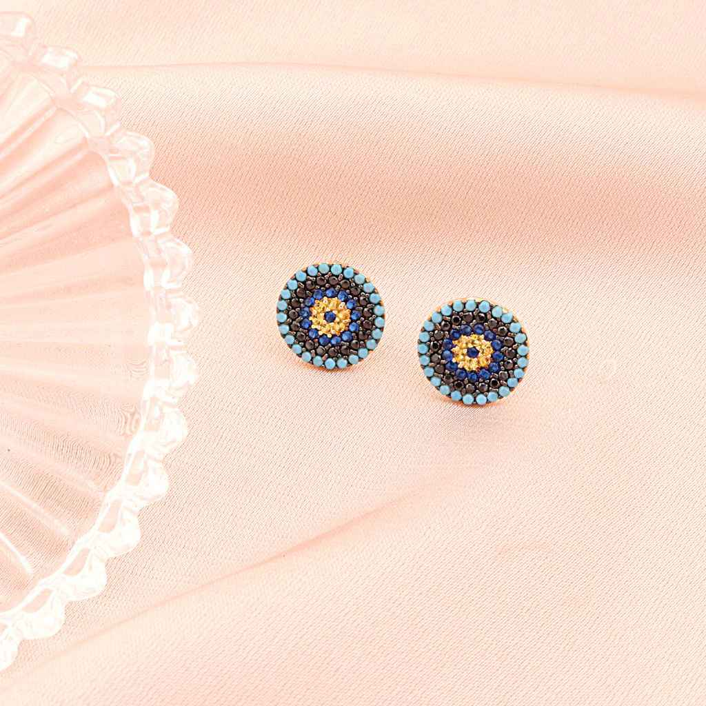Cercei Aur 14k Evil Eye Protection
