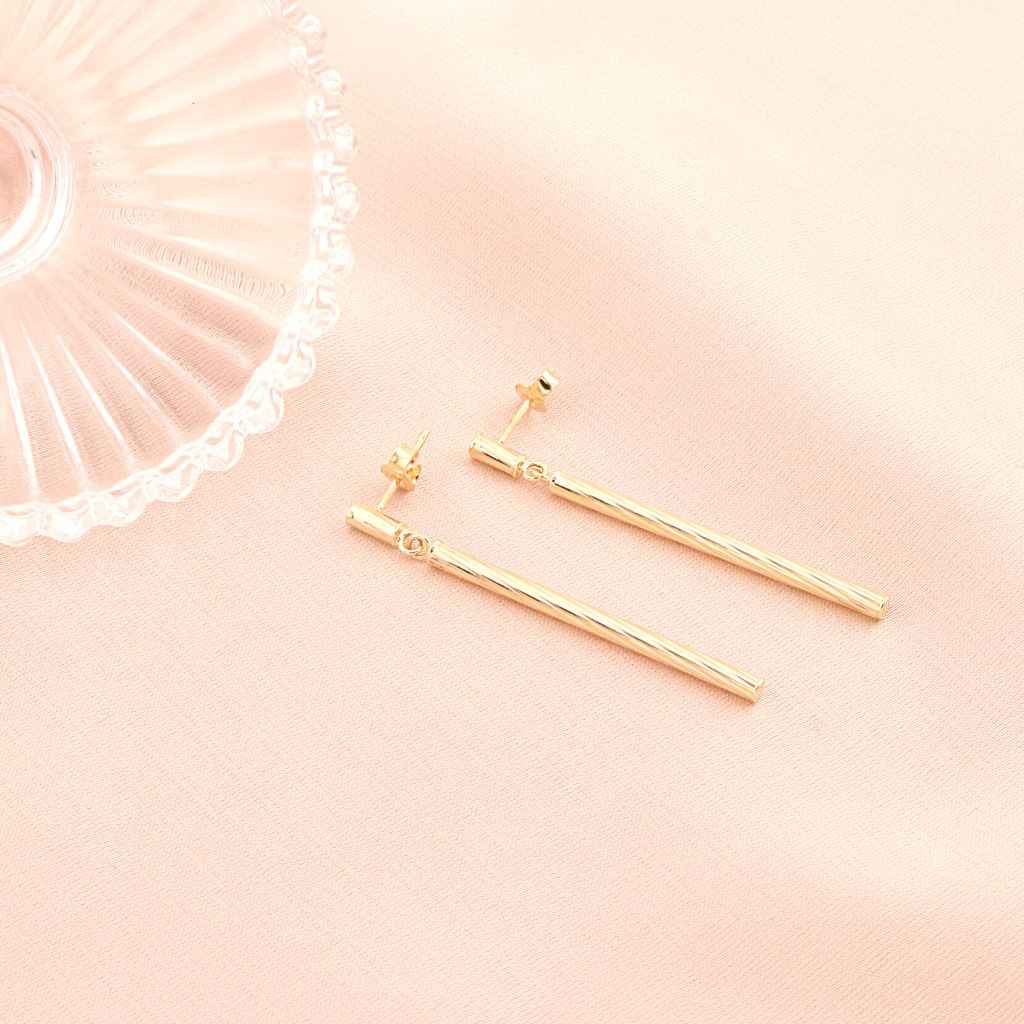 Cercei Aur 14k Lungi Striatii