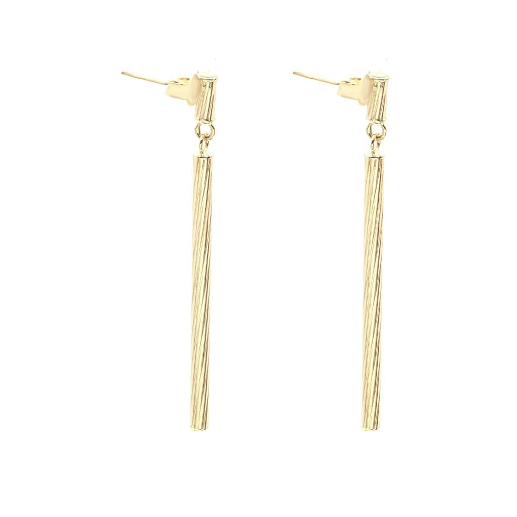 Cercei Aur 14k Lungi Striatii