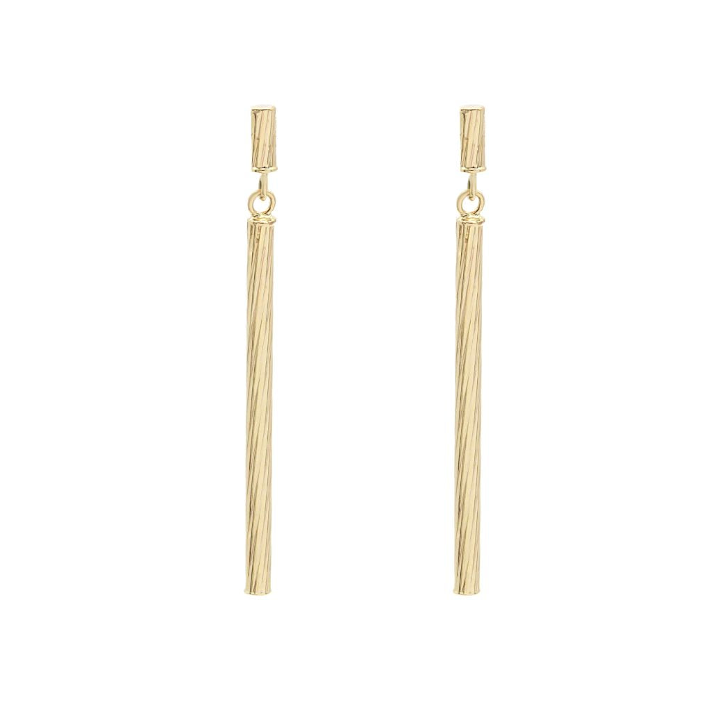 Cercei Aur 14k Lungi Striatii