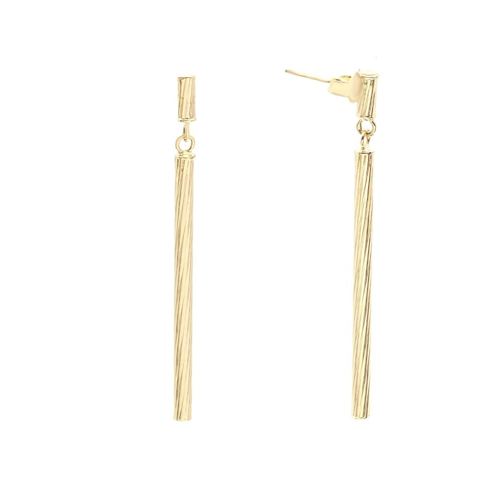 Cercei Aur 14k Lungi Striatii
