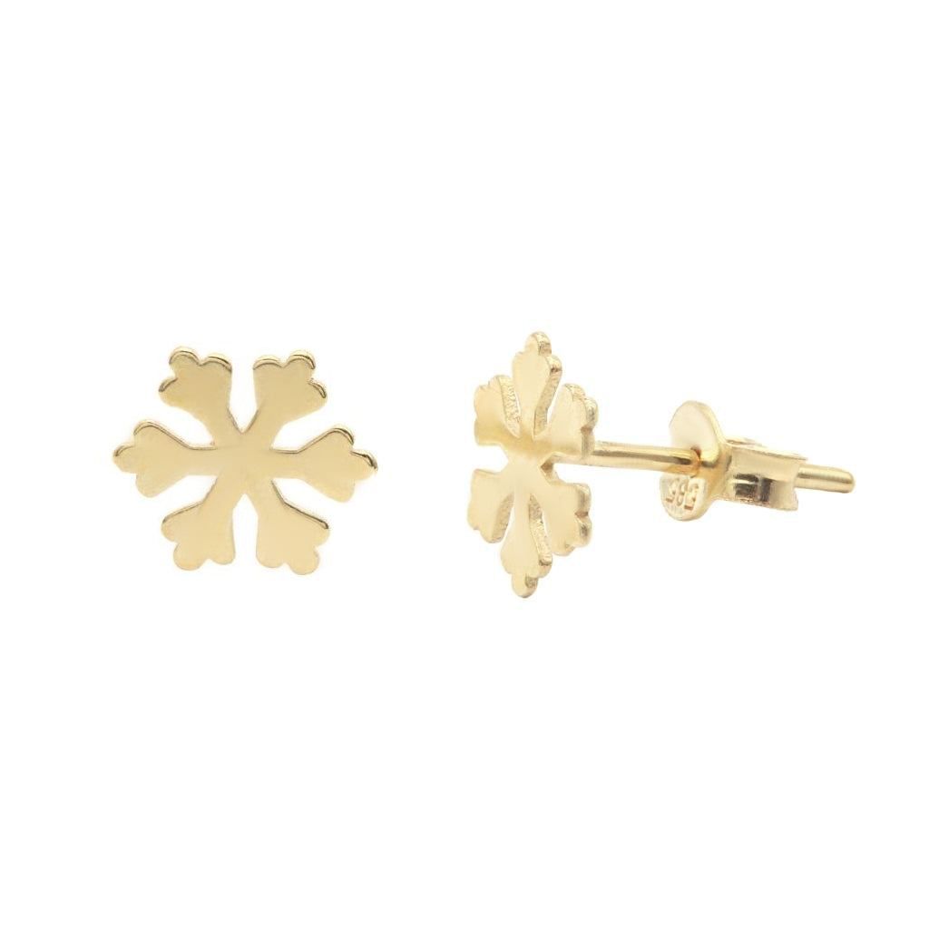 Cercei Aur 14k Snowflake