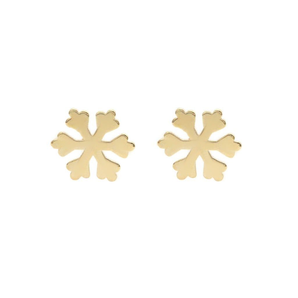 Cercei Aur 14k Snowflake