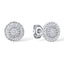 Cercei Aur Alb 14k cu Diamante 0,115ct Cerc - SORELLY