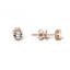 Cercei Aur Roz 14k cu Diamante 0,051 ct