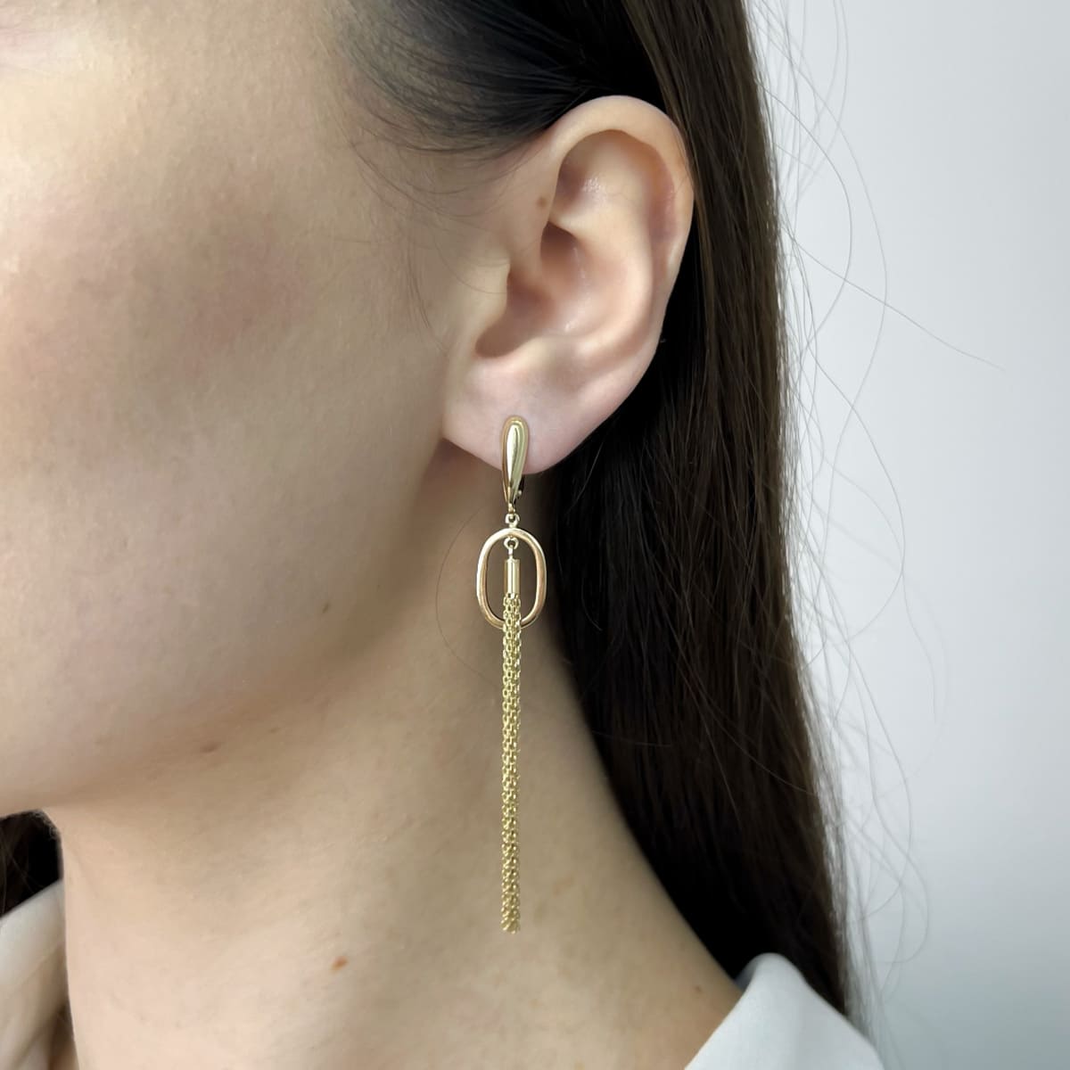 Cercei Eleganti Aur 14k Franjuri
