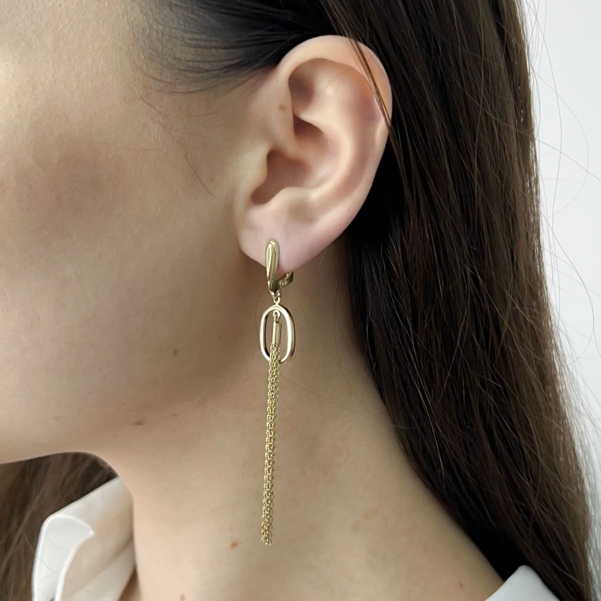 Cercei Eleganti Aur 14k Franjuri