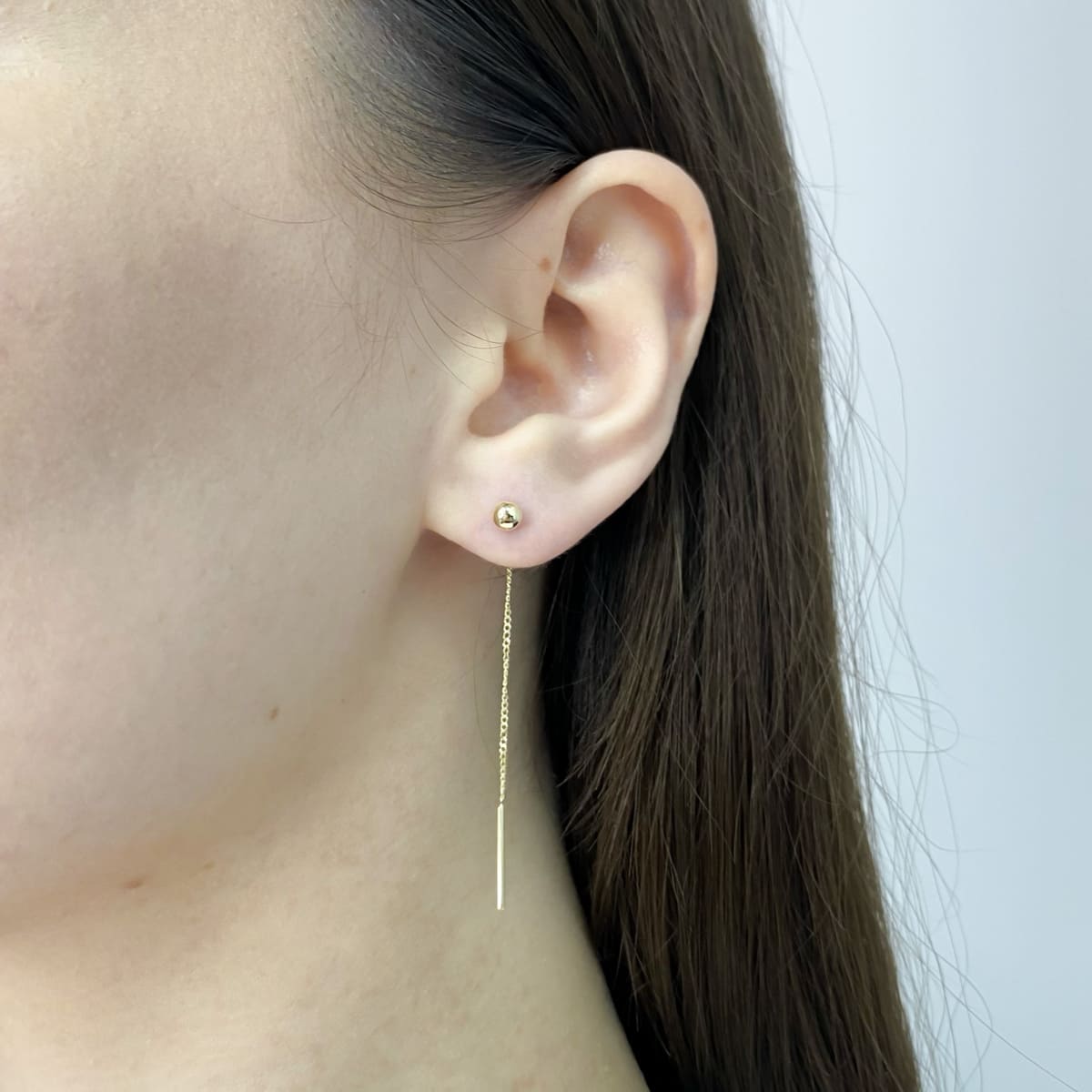 Cercei Fir Aur 14k Bila 4mm