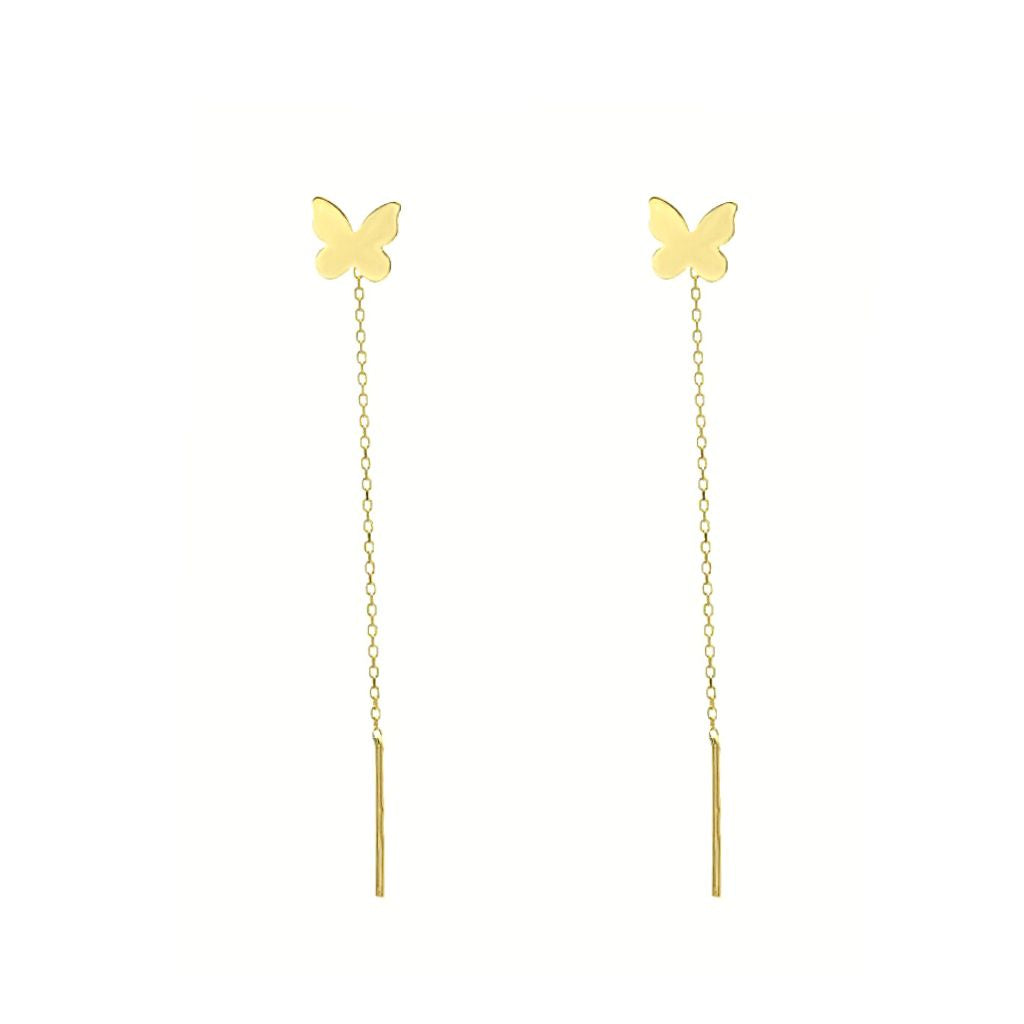 Cercei Fir Aur 14k Butterfly