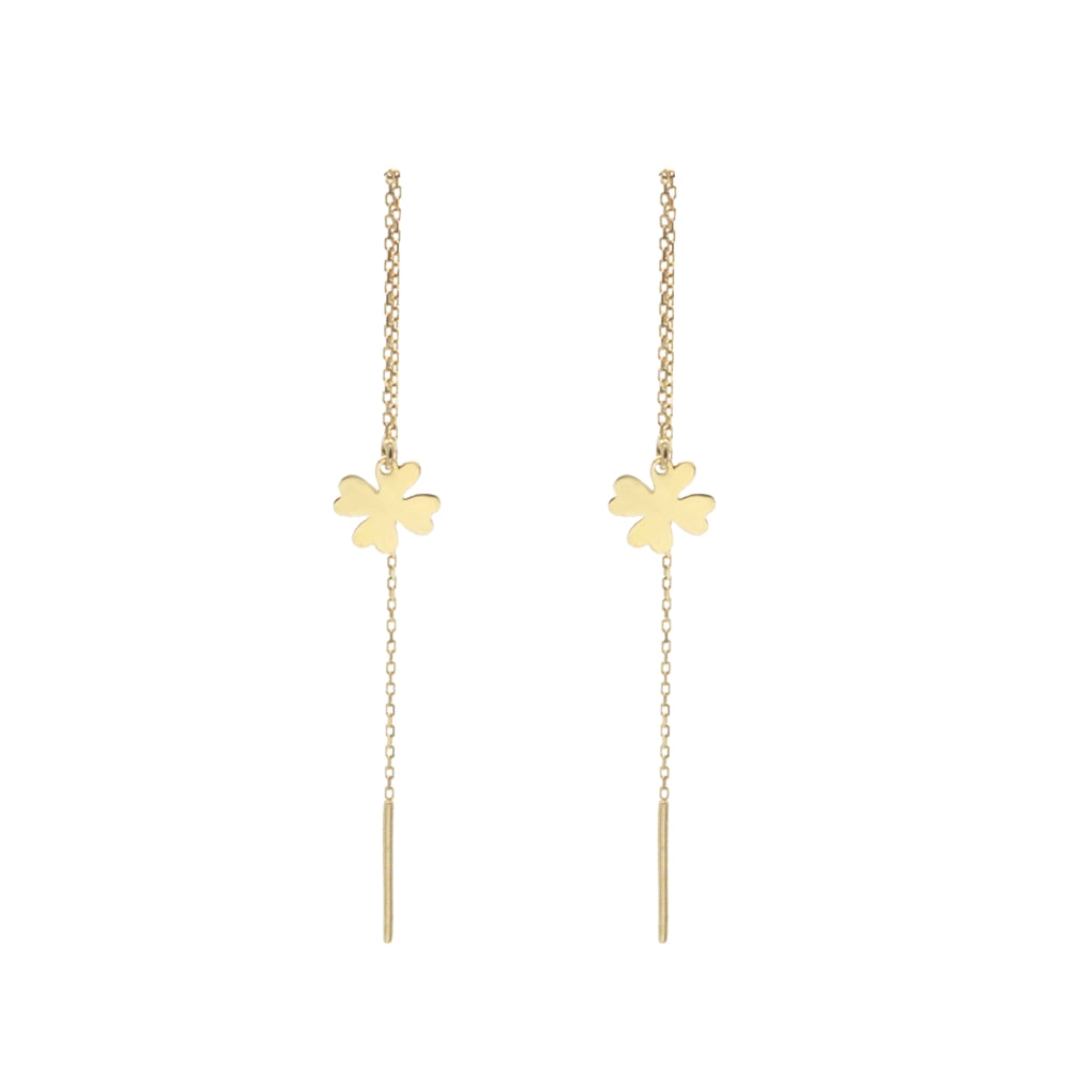 Cercei Fir Aur 14k Trifoi