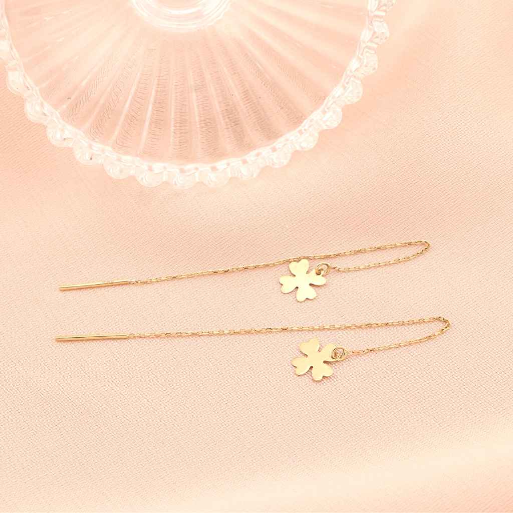 Cercei Fir Aur 14k Trifoi