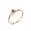 Inel Aur 14k cu Diamante 0,013ct si Ametist - SORELLY
