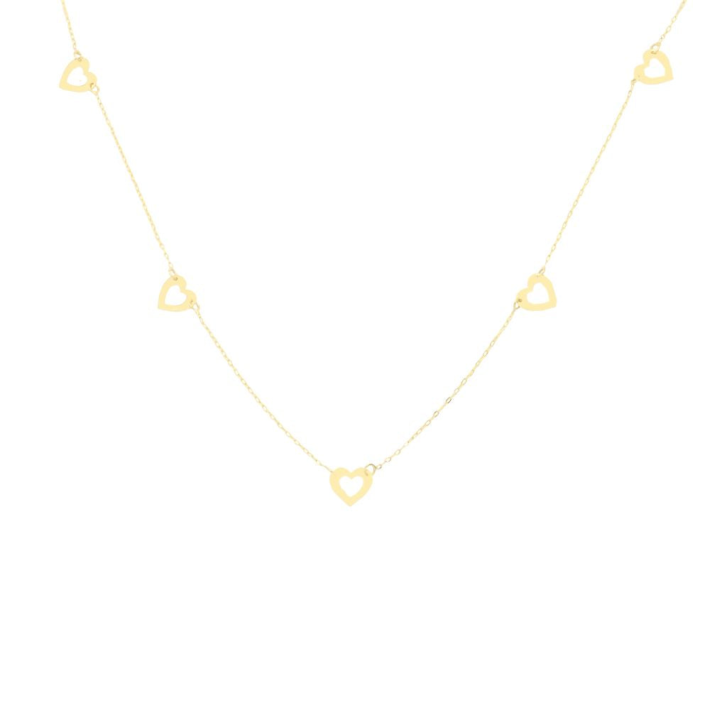 Lant Aur 14k Dainty Hearts