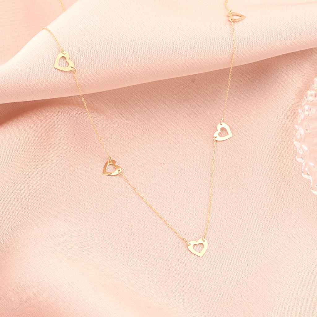 Lant Aur 14k Dainty Hearts