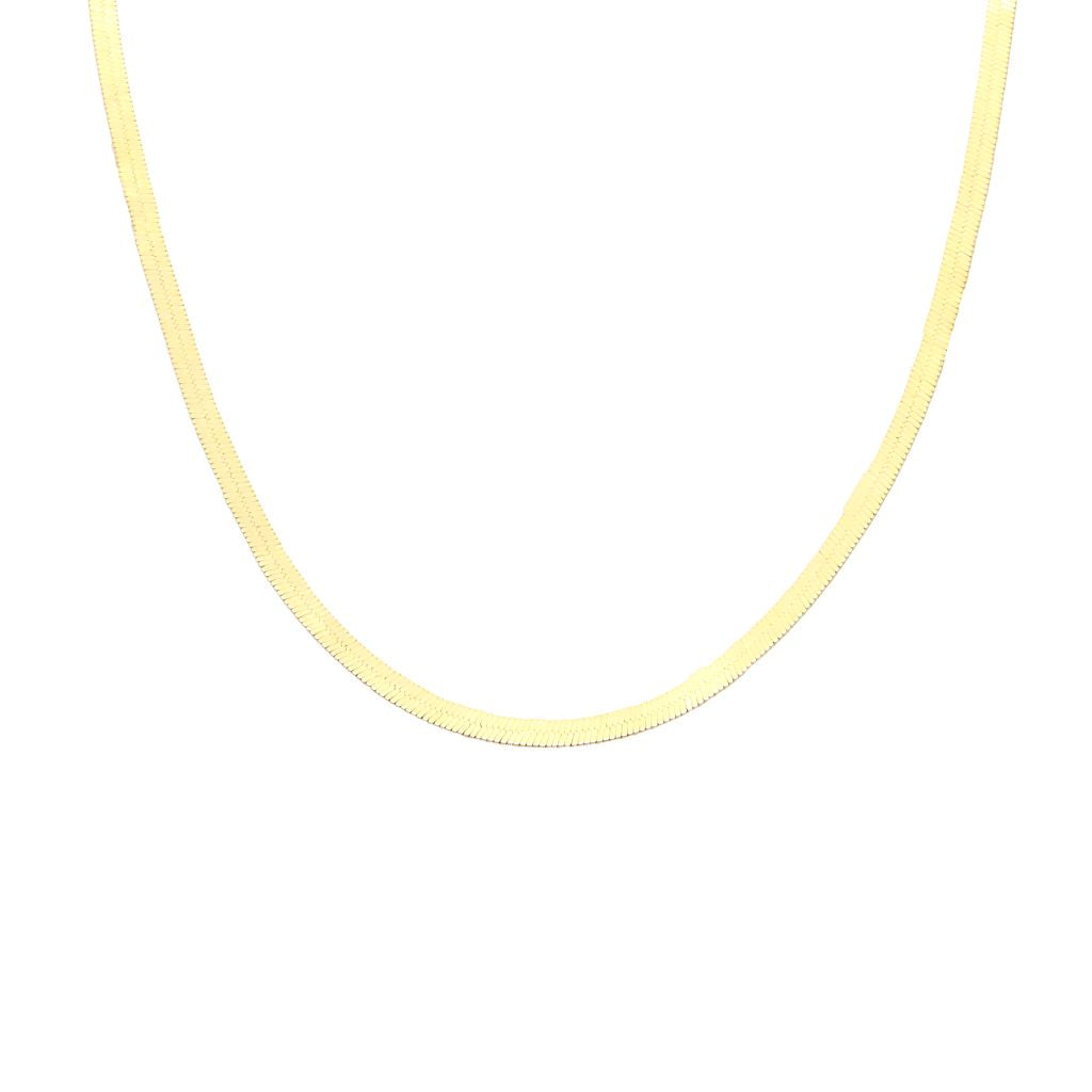 Lant Aur 14k Herringbone Reversibil