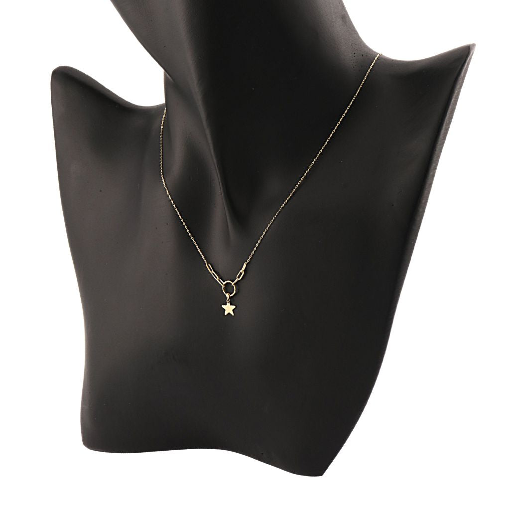 Lant Aur 14k Star Chain