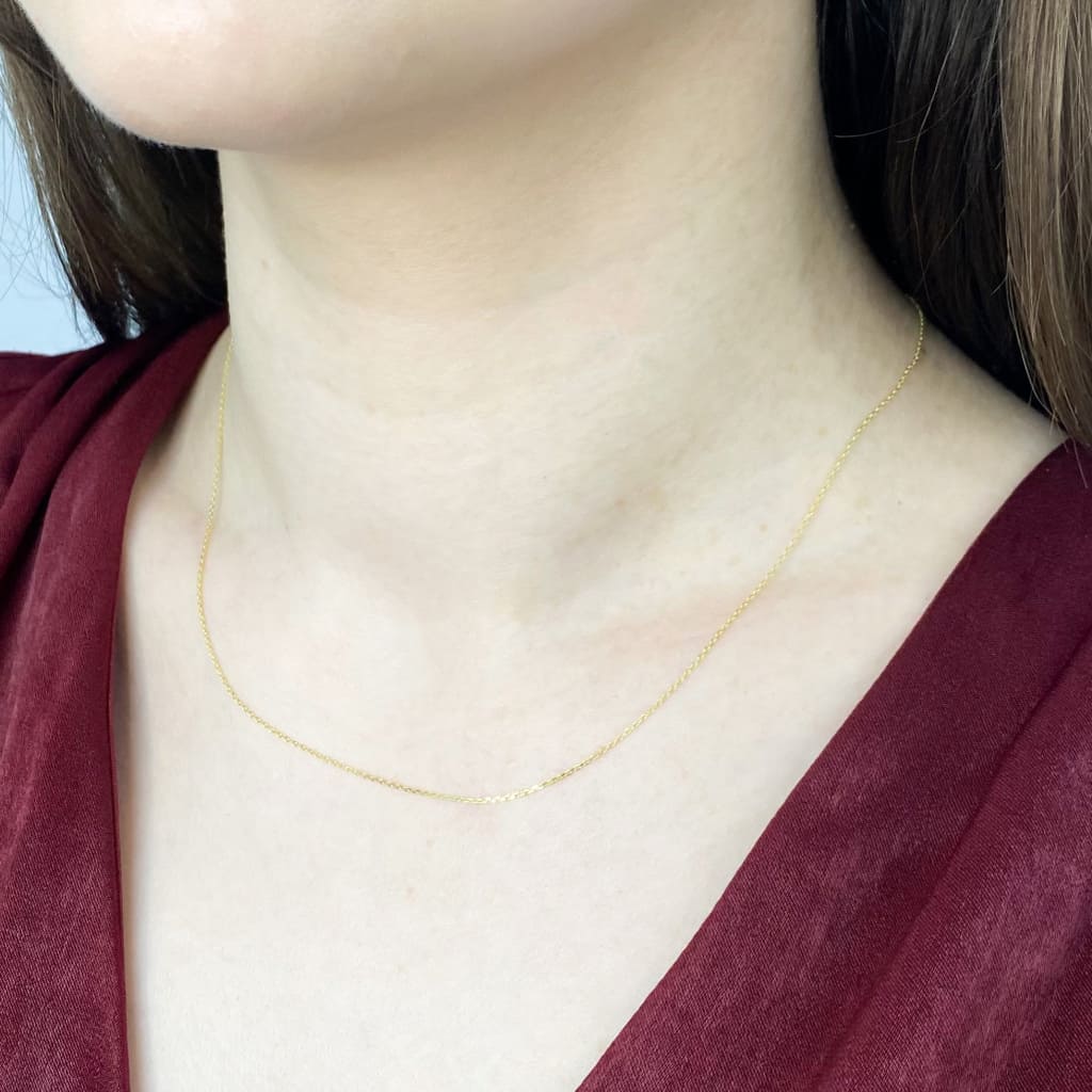 Lant Aur Galben 14k Clasic cu Zale 1mm