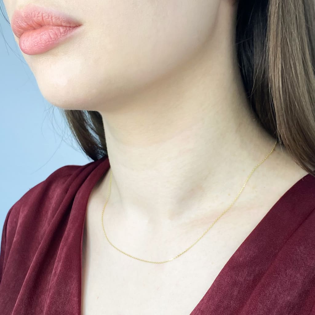 Lant Aur Galben 14k Clasic cu Zale 1mm