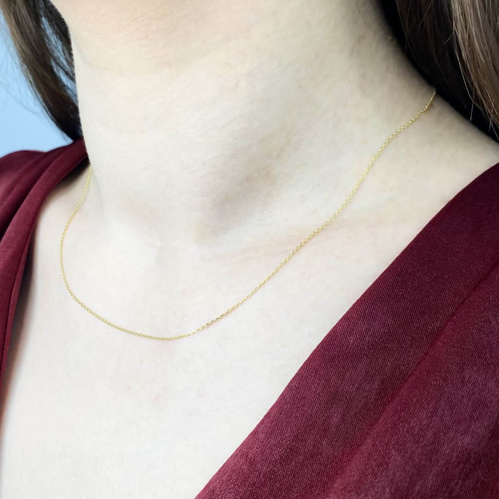 Lant Aur Galben 14k Clasic cu Zale 1mm