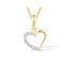 Pandantiv Aur 14k Inima cu Diamante 0.021ct